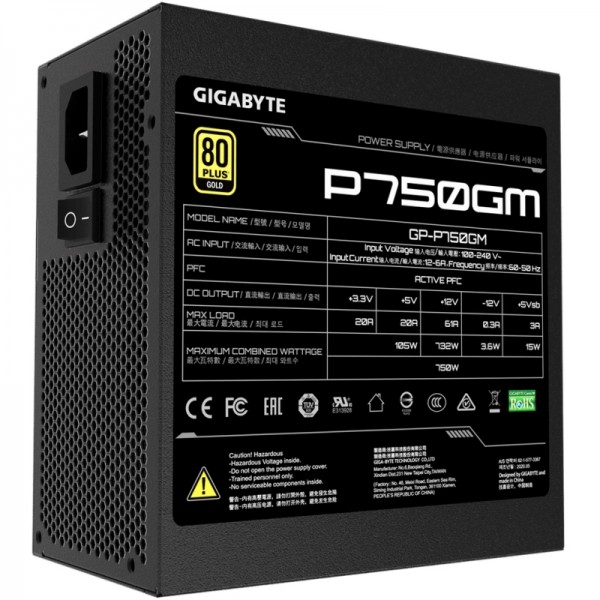 Gigabyte fuente alimentación gp-p750gm