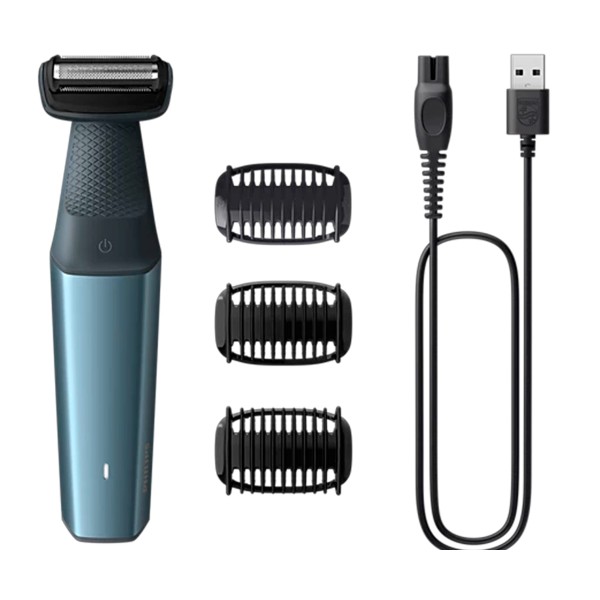 Philips bodygroom series 3000 bg3027/05 / afeitadora corporal con 3 peines-guía