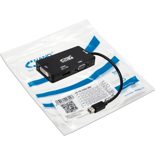 Nanocable conversor mini displayp/vga/dvi/hdmi 3e