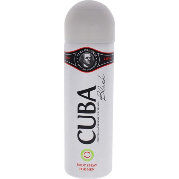 Cuba black spray corporal para hombre 200ml vaporizador